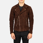 Sador Mocha Suede Biker Jacket